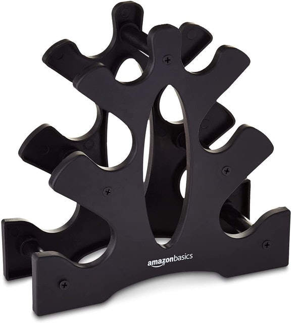 Neoprene Coated Dumbbell Set With Rack 3