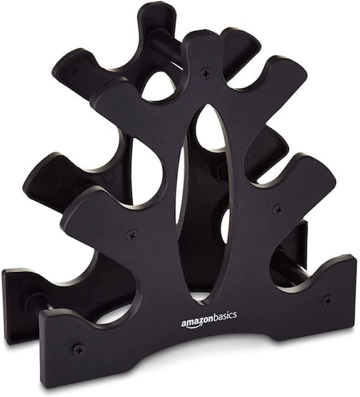 Neoprene Coated Dumbbell Set With Rack 3