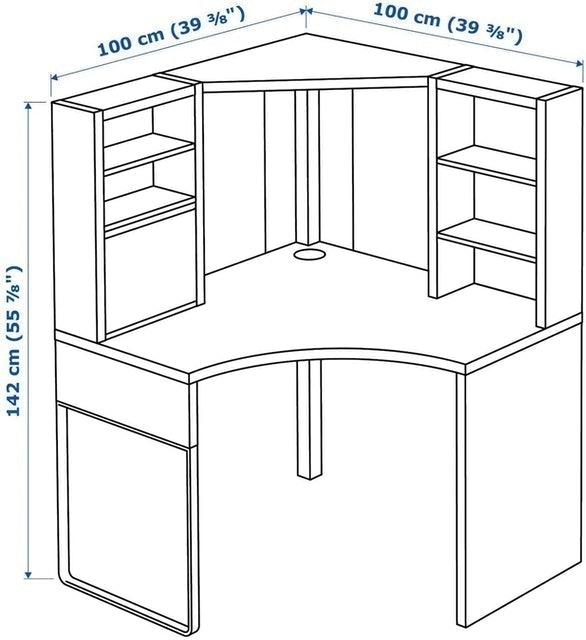 Harbor View Computer Desk with Hutch 3