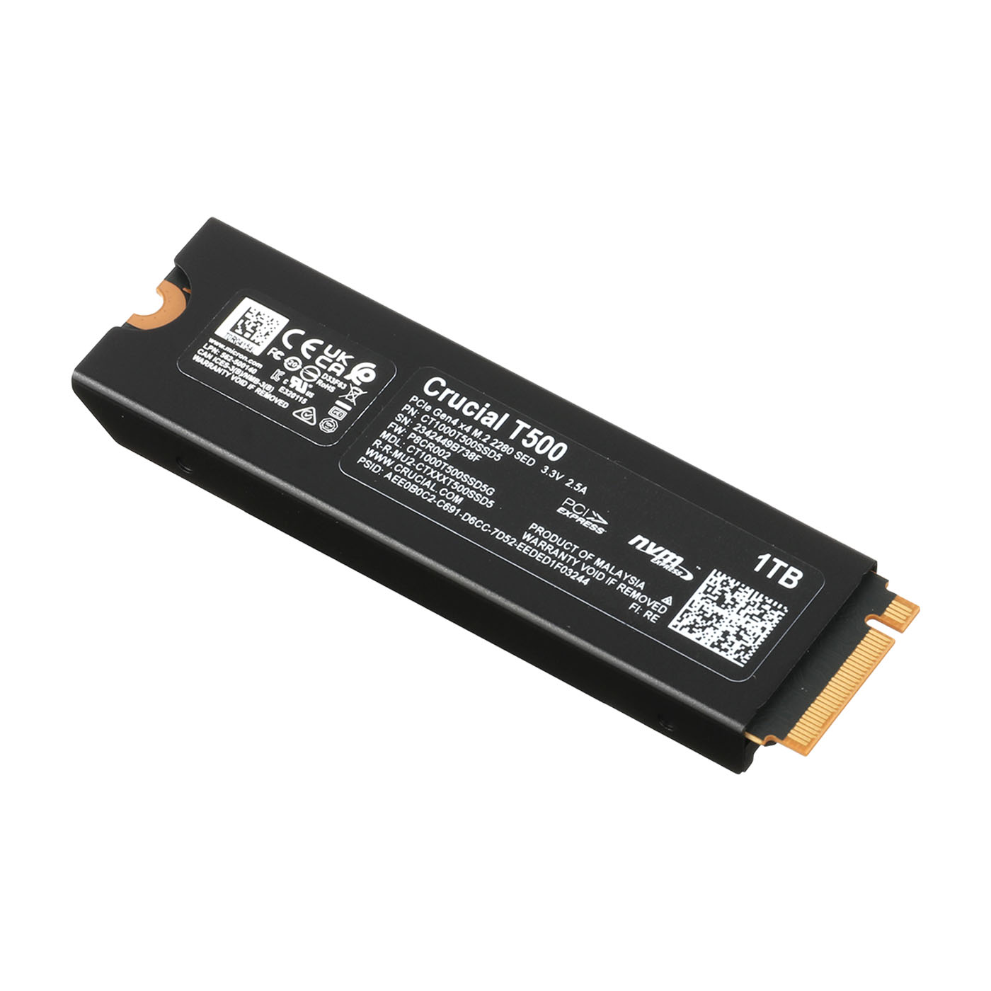 Crucial T500 1TB PCIe Gen4 NVMe M.2 SSD 2