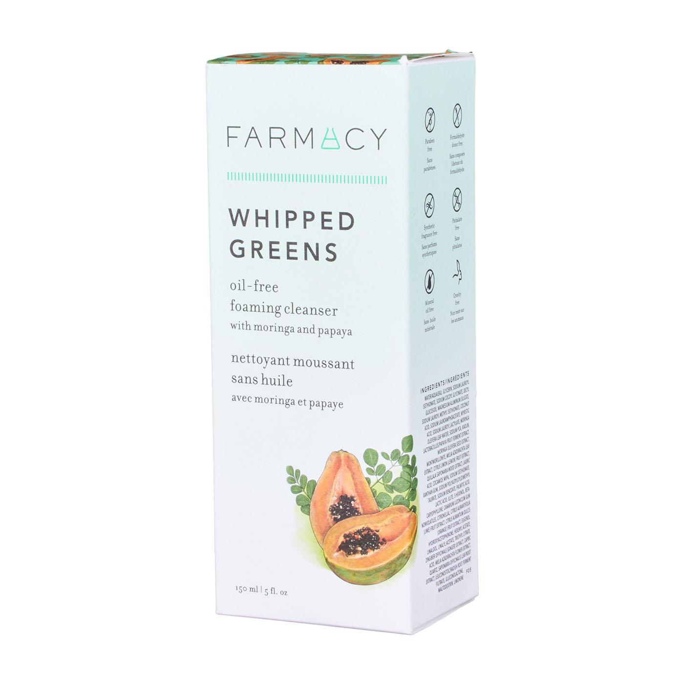 Whipped Greens Oil-Free Foaming Cleanser with Moringa and Papaya 2