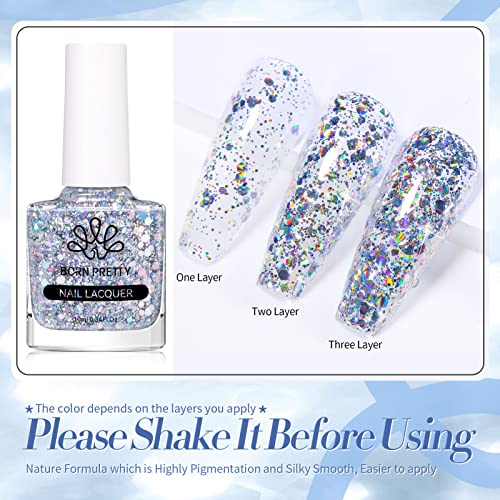 Holographic Glitter Sequins Nail Polish 2