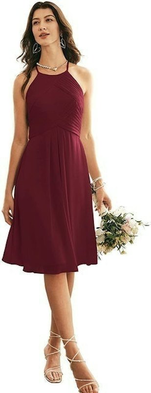 Halter Chiffon Bridesmaid Dress 1