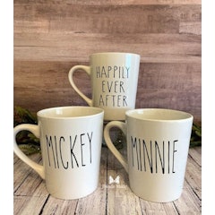 Rae Dunn Inspired Disney Couples Mug Set