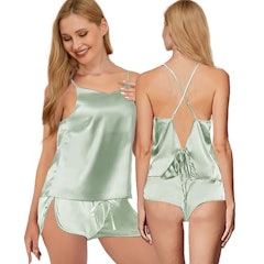 Womens Silk Pajamas Sets