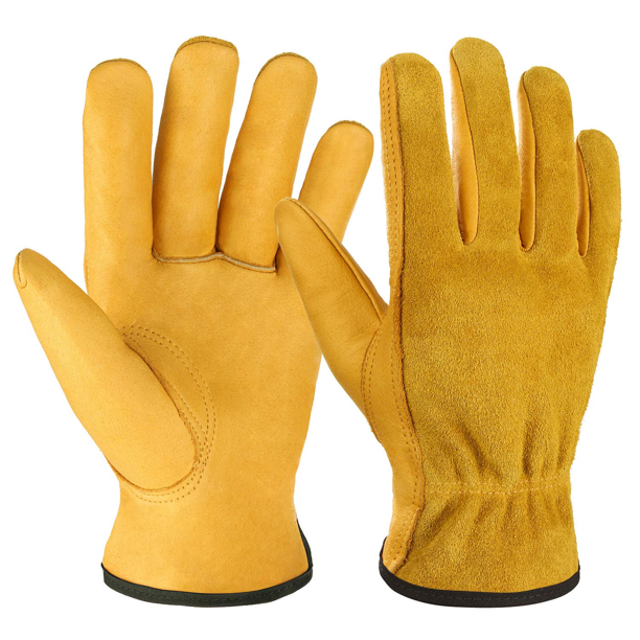 Long Leather Gardening Gloves 1