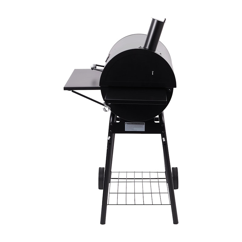 30-Inch Charcoal Barrel Grill with Offset Smoker 4