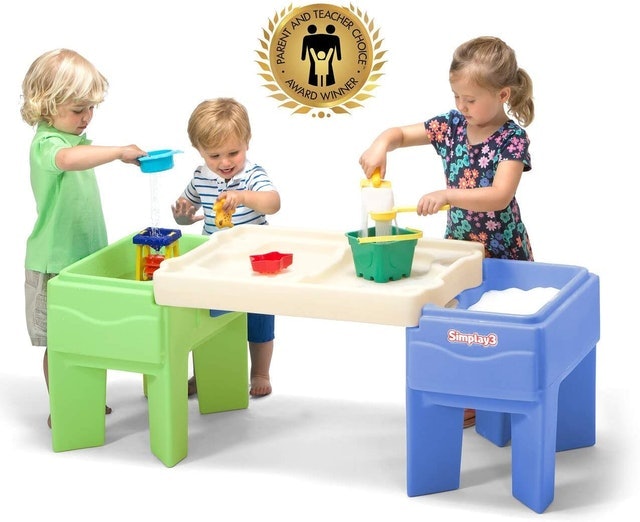 Kids Indoor Outdoor Sand and Water Activity Table with Storage 1