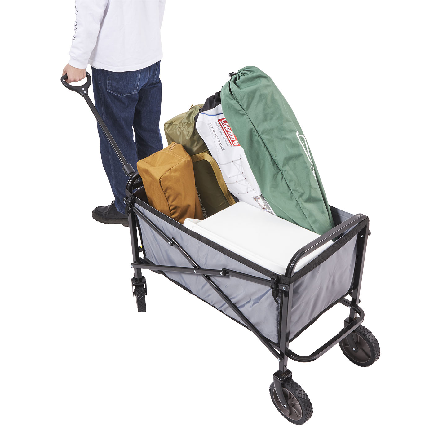 Amazon Basics Collapsible Folding Outdoor Utility Wagon 9