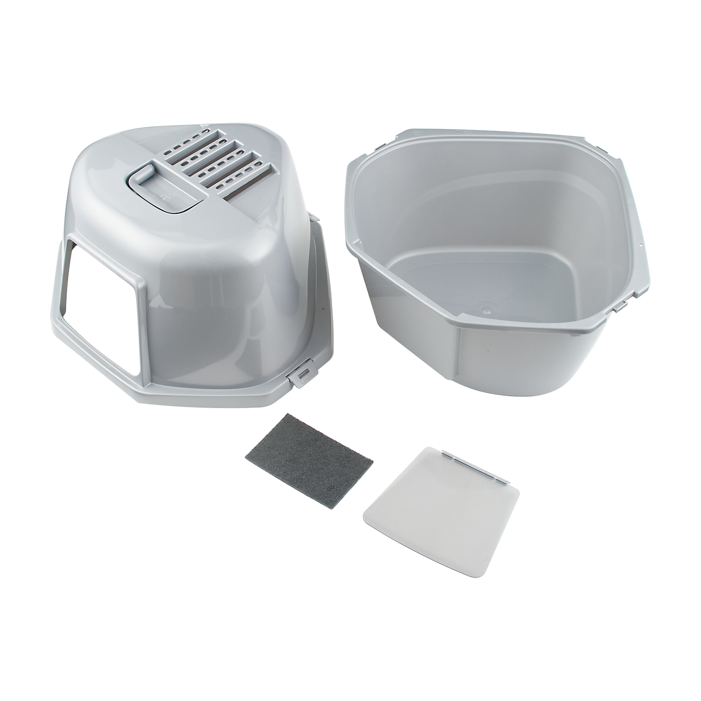 Large Corner Enclosed Cat Pan 2