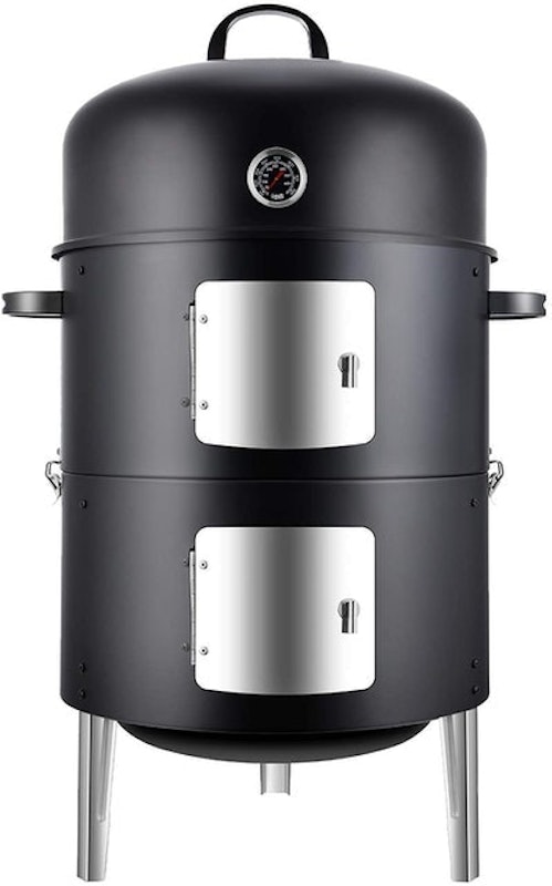 Vertical 17 Inch Steel Charcoal Smoker 1