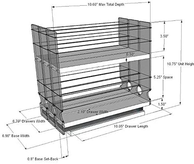Cabinet Mounted Spice Rack  3
