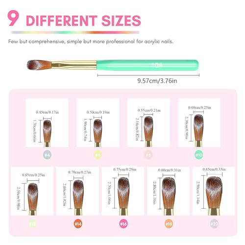 9pcs Acrylic Nail Brush Set 2