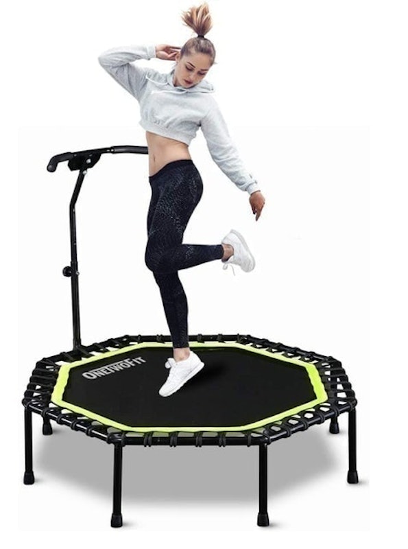 Silent Trampoline With Adjustable Handle Bar 1