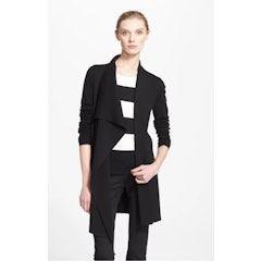 Draped Wool Cardigan