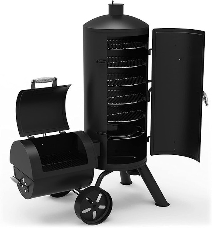 Signature Series Heavy-Duty Vertical Offset Charcoal Smoker & Grill 1