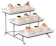 LAUCHUH Collapsible Sturdy Rack with 3 Porcelain Serving Platters 1