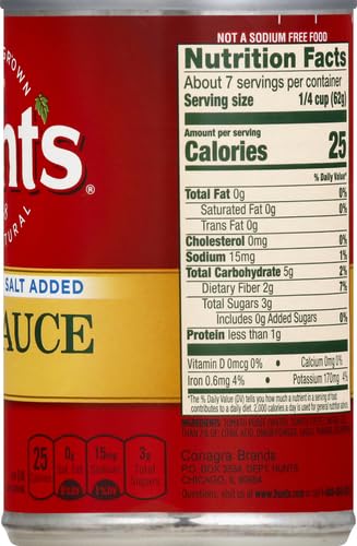 Hunt's Tomato Sauce No Salt Added 2