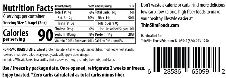 Zero Net Carb Bagels Plain 2