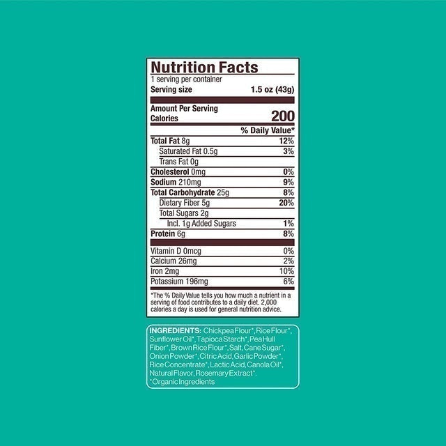 Organic Chickpea Snacks Vegan White Cheddar 2