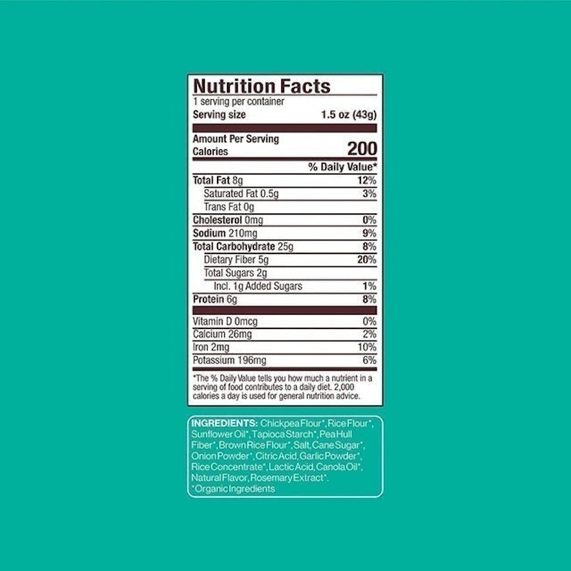 Organic Chickpea Snacks Vegan White Cheddar 2