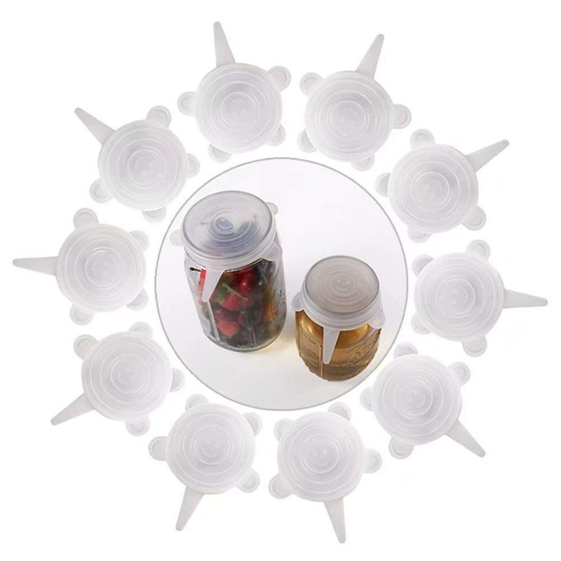 6. 77L Silicone Stretch Lids for Regular and Wide Mouth Mason Jar (10 Pack) 1