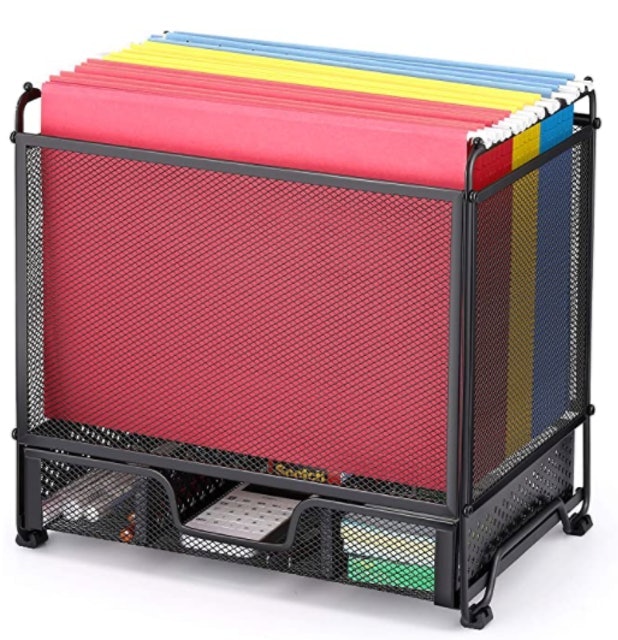 Desk Hanging File Box Storage Bin Organizer 1