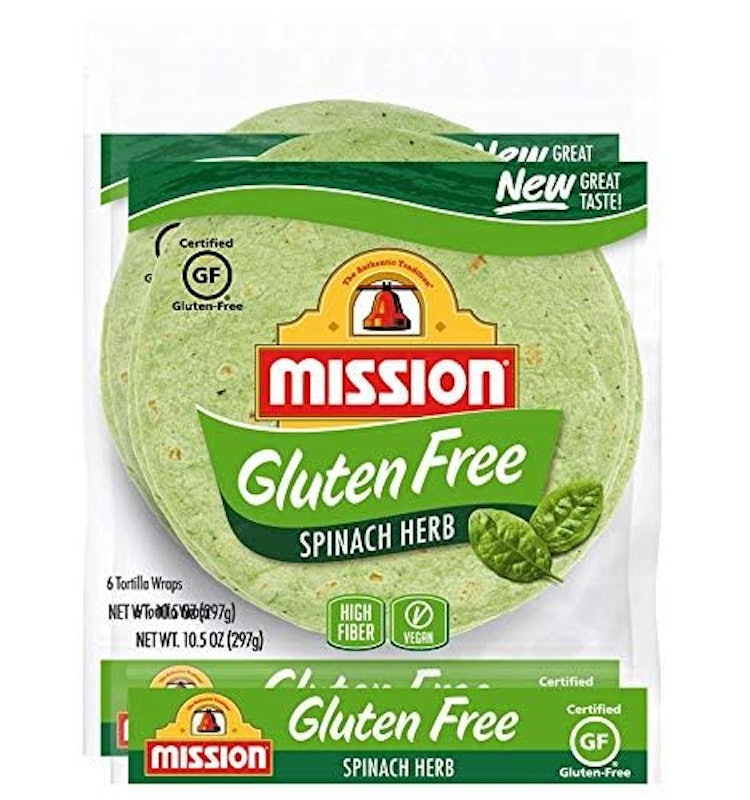 Gluten-Free Spinach Herb Tortilla Wraps 1