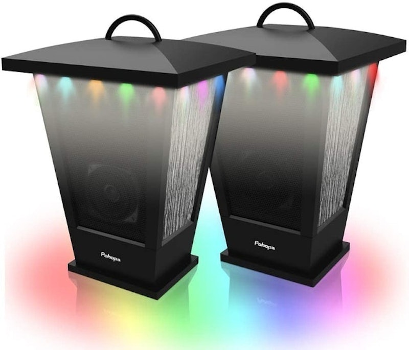 Outdoor Speakers With Sound Responsive LED Color Lights 1