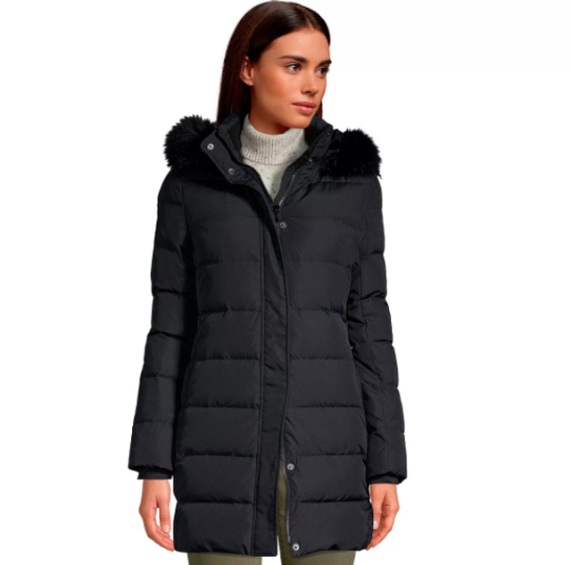 Faux Fur Hood Long Down Coat 1