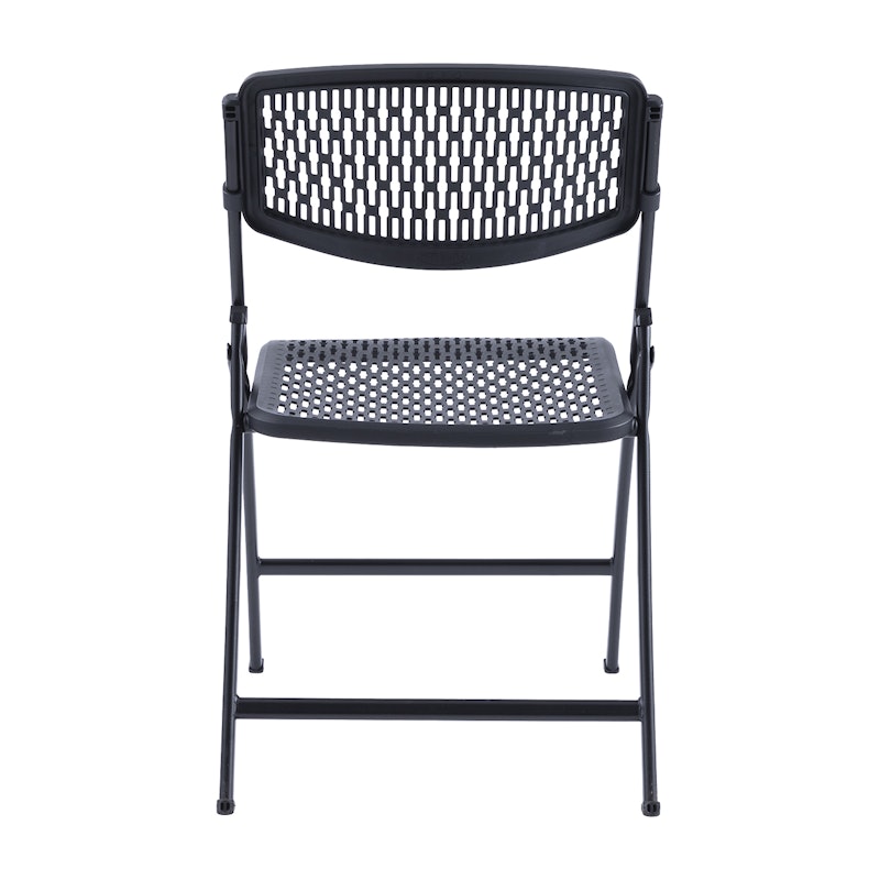 Plastic Seat Folding Chair in Black (Set of 4) 3