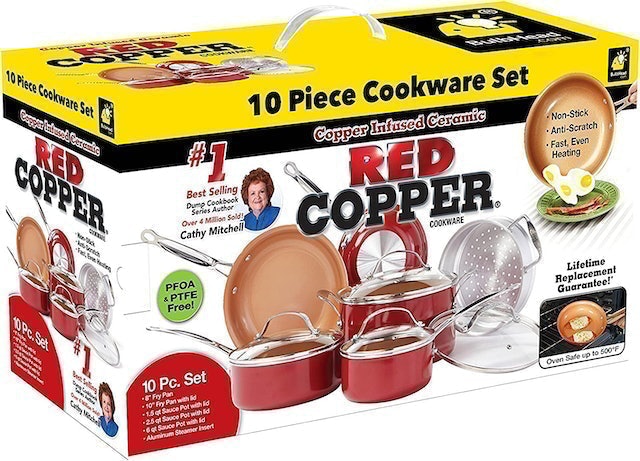 Copper-Infused Ceramic Nonstick Cookware Set 2