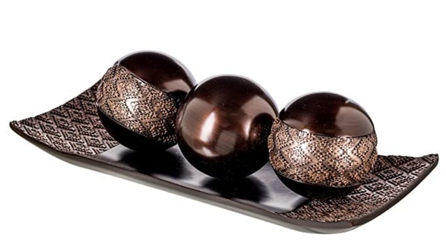 Dublin Home Decor Tray and Orb Balls 1