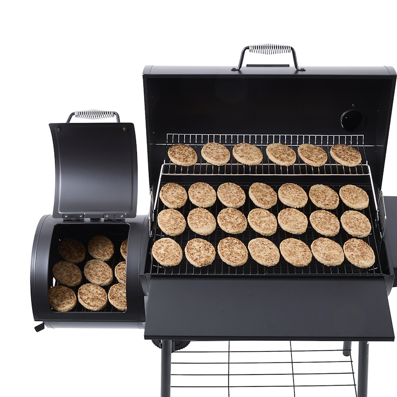 30-Inch Charcoal Barrel Grill with Offset Smoker 7