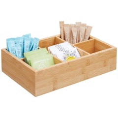 Bamboo Wood Compact Storage Organizer