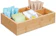 mDesign Bamboo Wood Compact Storage Organizer 1