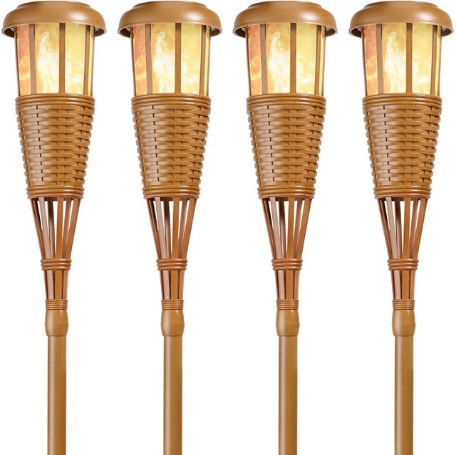 Solar-Powered Flickering Outdoor Island Torches 1