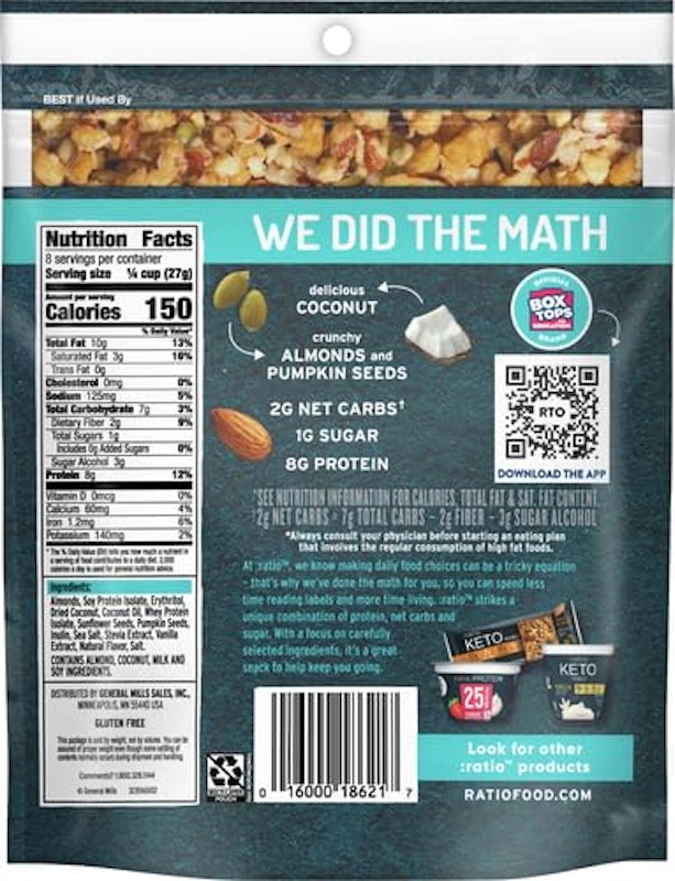 Ratio Keto Friendly Coconut Almond Granola 2