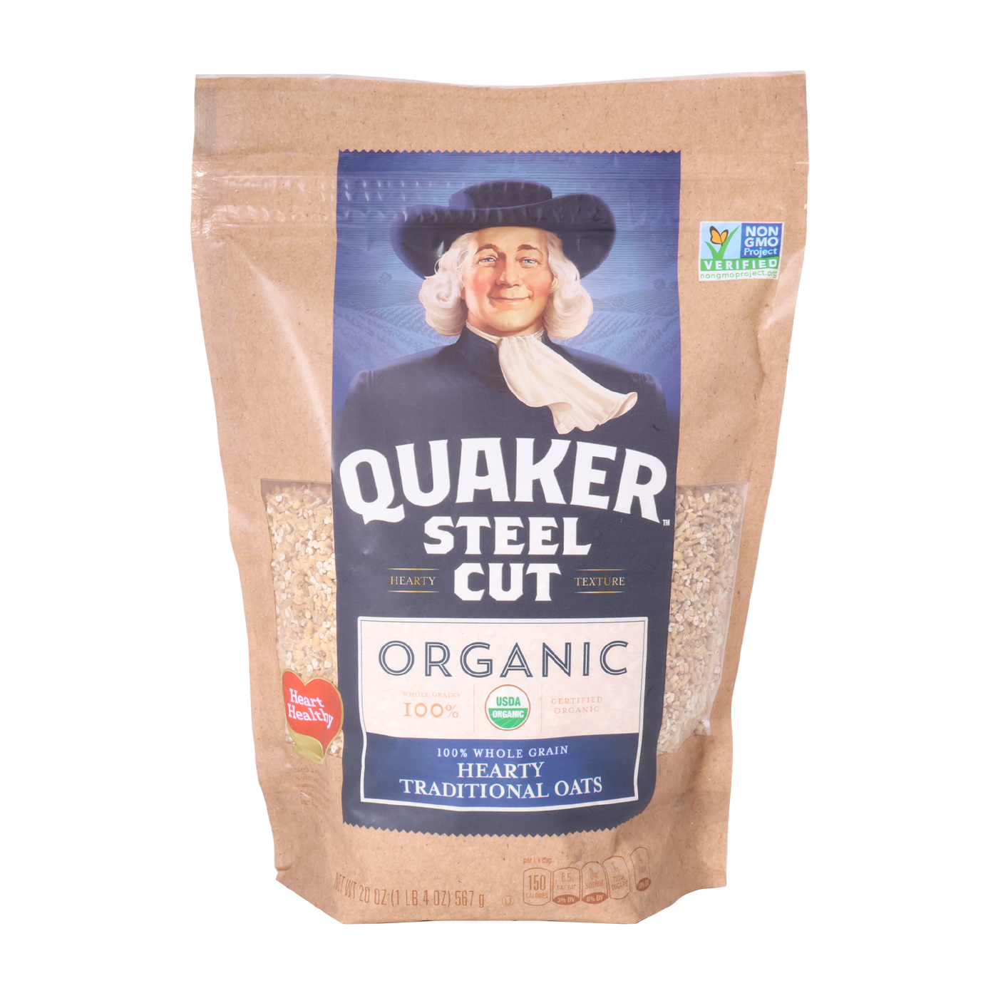 Quaker Steel Cut Oats, USDA Organic, Non GMO Project Verified 1