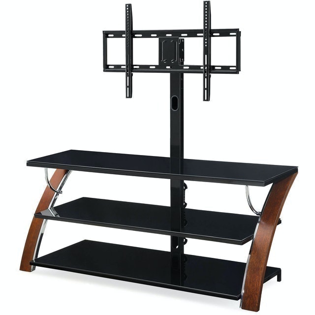 Payton Brown Cherry 3-in-1 Flat Panel TV Stand 2