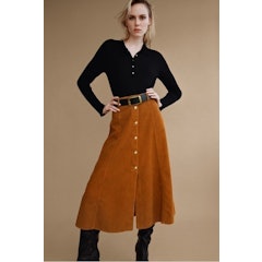 Corduroy Midi Skirt