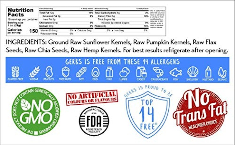 Ground Super 5 Seed Meal (Pumpkin, Sunflower, Hemp, Chia, Flax) 2
