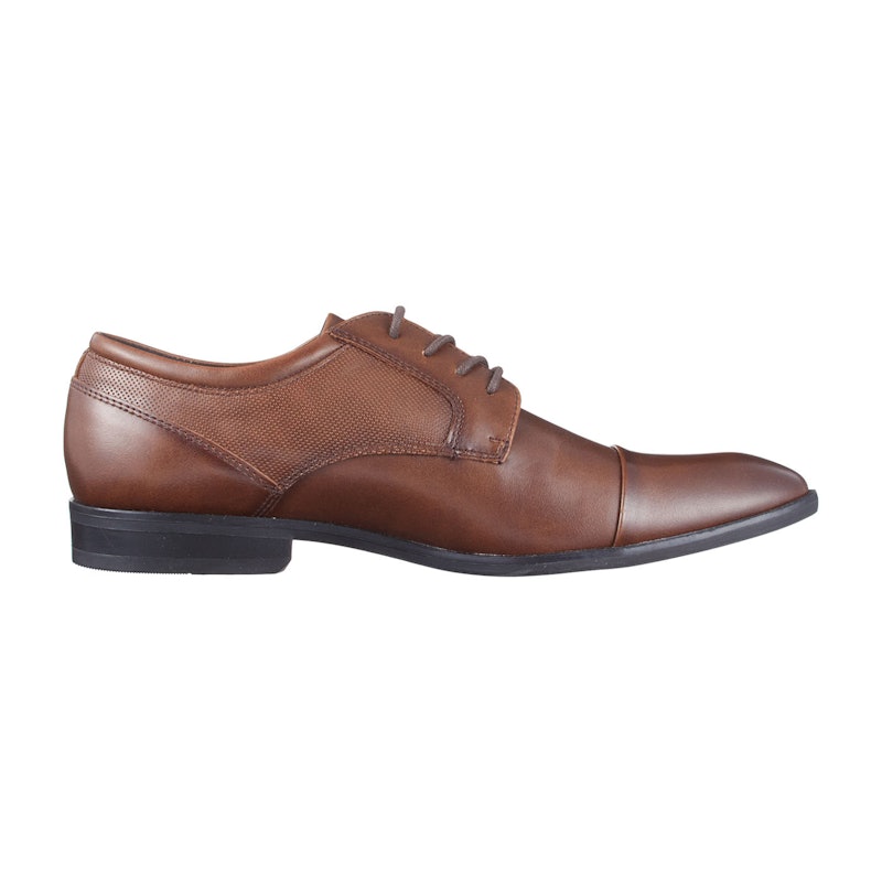 Faux-Leather Lace-Up Cap-Toe Dress Shoes 2