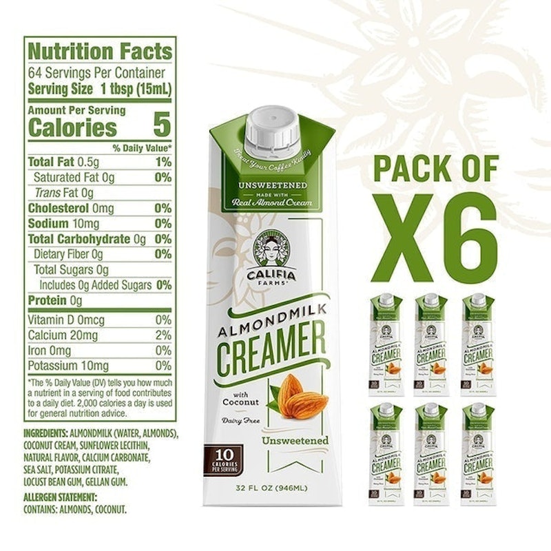 Unsweetened Almond Milk Creamer, 6 pack 2