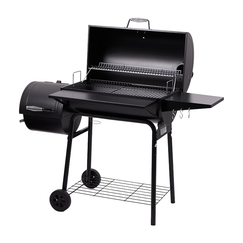 30-Inch Charcoal Barrel Grill with Offset Smoker 2