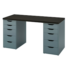 Computer Desk with Bookshelf