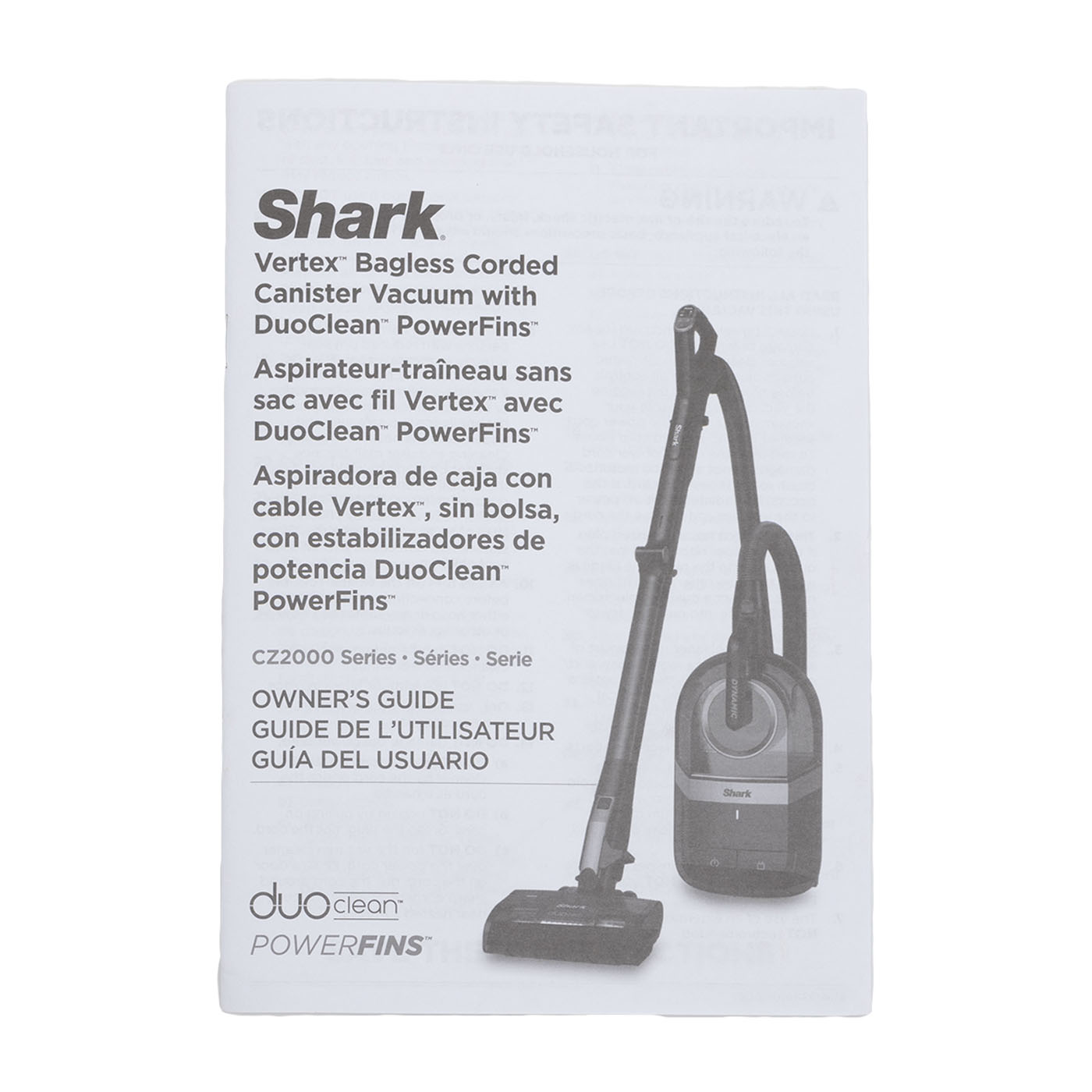 Vertex Bagless Corded Canister Vacuum with DuoClean PowerFins 18