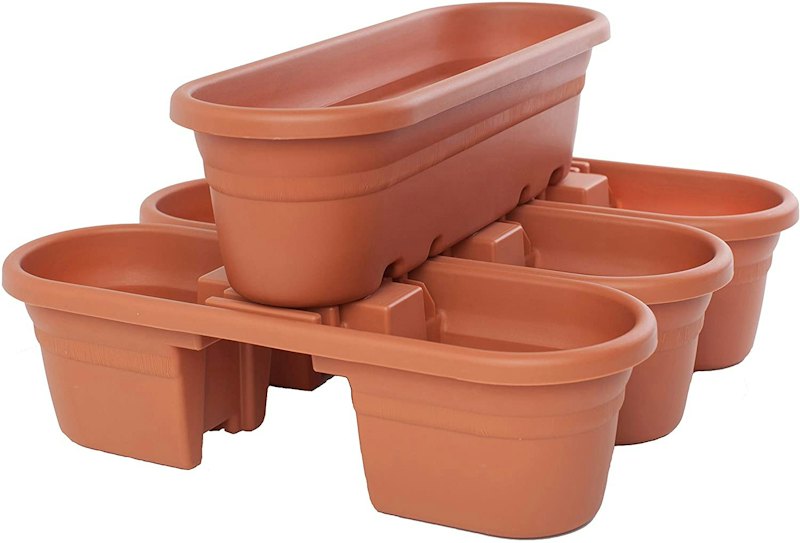 Four Piece Rail Planter Set 1