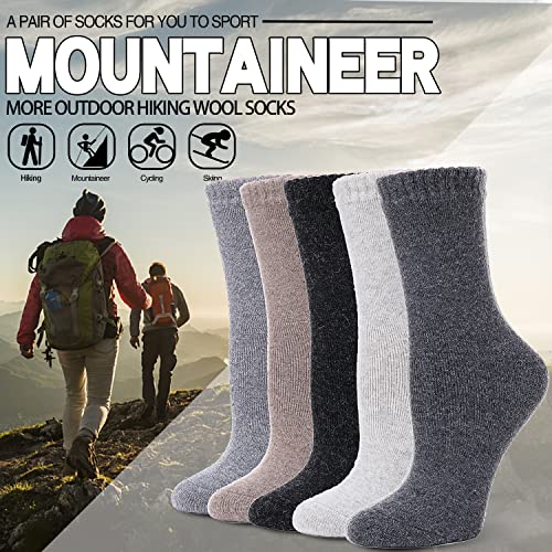 5 Pairs Womens Merino Wool Thermal Socks 2
