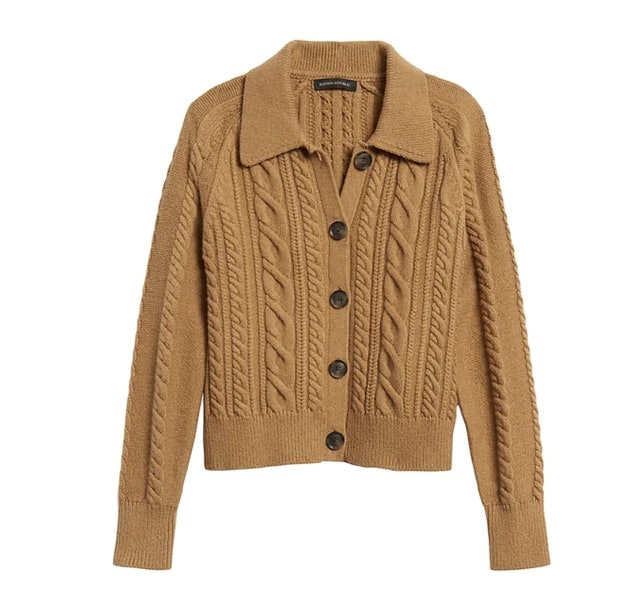 Heritage Cable-Knit Cardigan Sweater 1